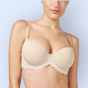 Wacoal Embrace Lace Bra Underwire Sand Beige Woman’s 30DD 853191 New NWT